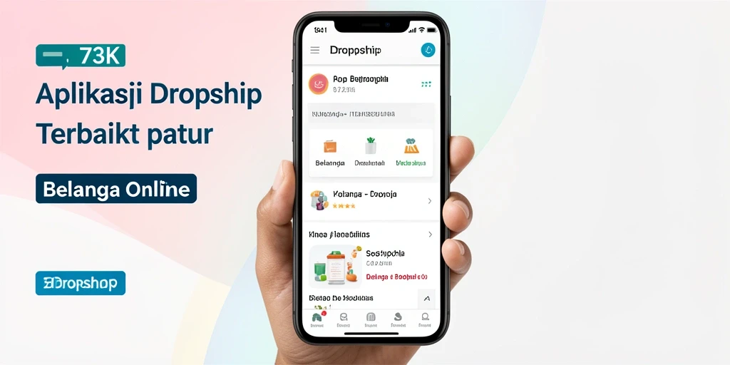 Tampilan antarmuka aplikasi 73K dengan fungsi Dropship yang interaktif.