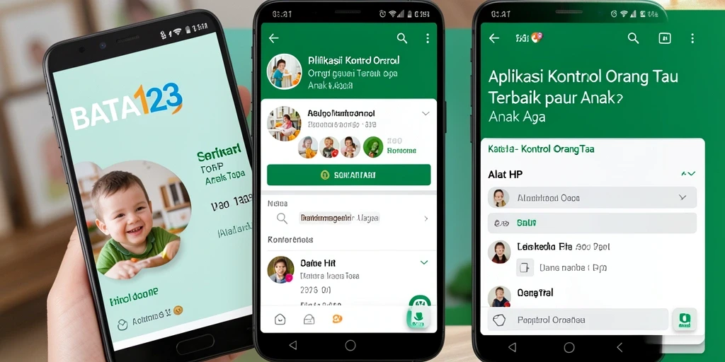 Antarmuka intuitif aplikasi BATA123 untuk kontrol orang tua.
