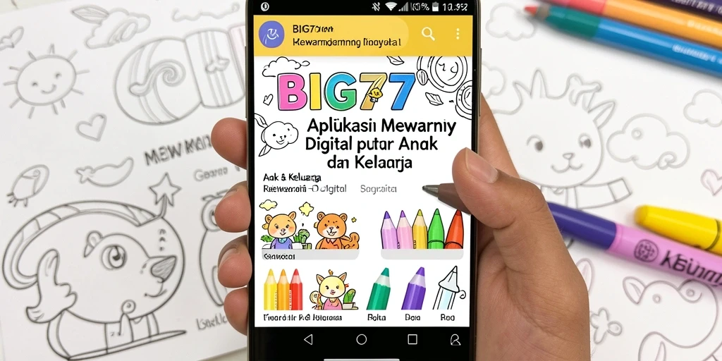 Antarmuka user-friendly dengan banyak pilihan gambar untuk mewarnai.
