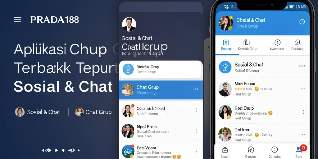 Tampilan antarmuka PRADA188 yang sederhana dan menarik untuk chat grup.