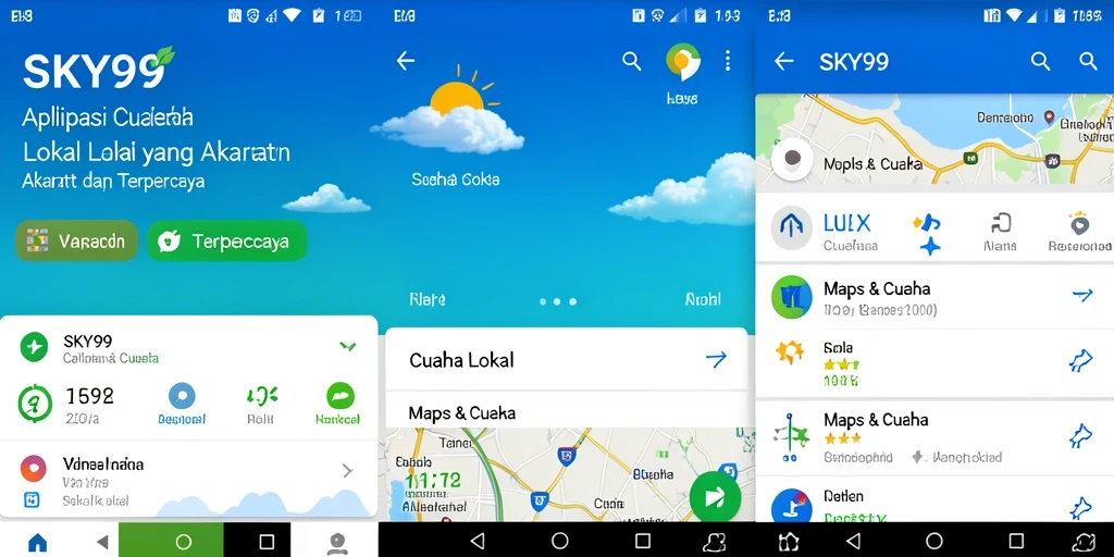 Tampilan antarmuka pengguna SKY99 yang intuitif dan informatif.